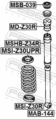 Bush, shock absorber - MAB-144 FEBEST