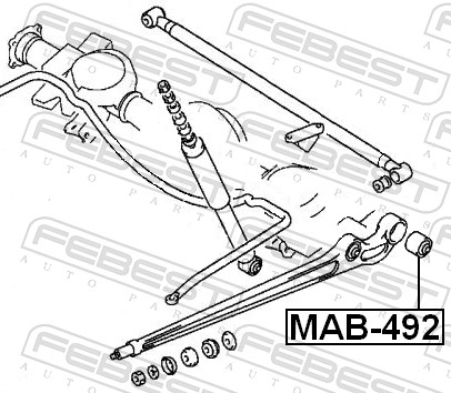 Control Arm-/Trailing Arm Bush - MAB-492 FEBEST
