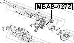 Control Arm-/Trailing Arm Bush - MBAB-027Z FEBEST
