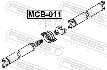 Bearing, propshaft centre bearing - MCB-011 FEBEST