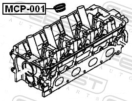 Seal Ring, spark plug shaft - MCP-001 FEBEST