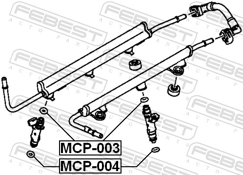 Anello tenuta, Iniettore - MCP-003 FEBEST