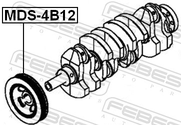 Belt Pulley, crankshaft - MDS-4B12 FEBEST