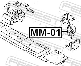 Mounting, transfer case - MM-01 FEBEST