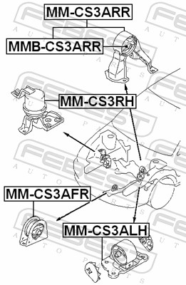 Engine Mounting - MM-CS3AFR FEBEST
