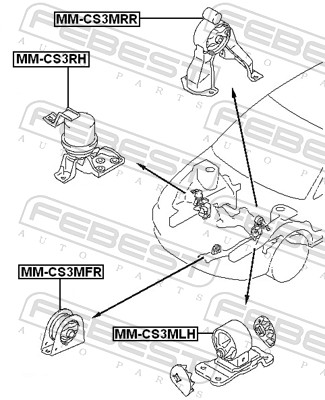 Engine Mounting - MM-CS3MFR FEBEST