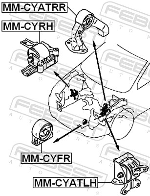 Engine Mounting - MM-CYATLH FEBEST