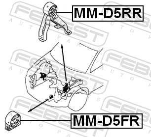 Engine Mounting - MM-D5RR FEBEST