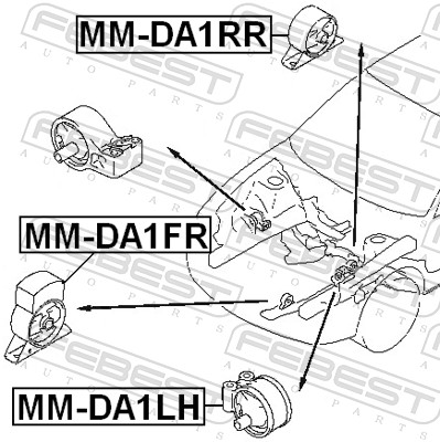 Engine Mounting - MM-DA1RR FEBEST