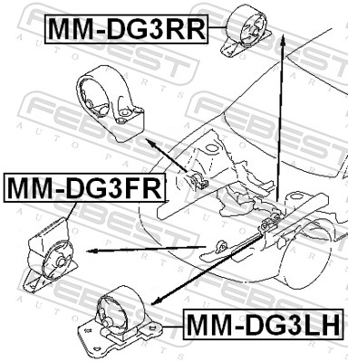 Engine Mounting - MM-DG3RR FEBEST