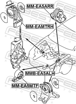 Engine Mounting - MM-EA5ARR FEBEST
