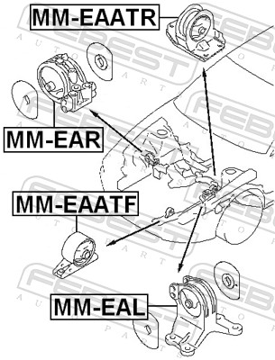 Engine Mounting - MM-EAATR FEBEST