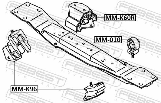 Mounting, manual transmission - MM-K60R FEBEST