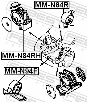 Engine Mounting - MM-N84R FEBEST