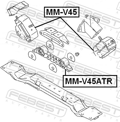 Engine Mounting - MM-V45ATR FEBEST