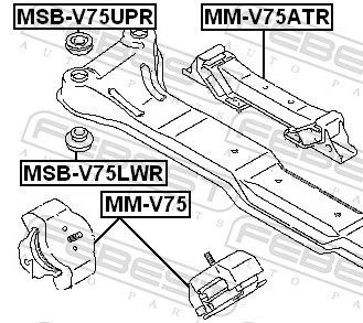Engine Mounting - MM-V75 FEBEST