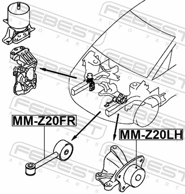 Engine Mounting - MM-Z20FR FEBEST