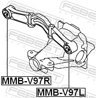 Supporto, Differenziale - MMB-V97R FEBEST