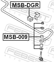 skersinio stabilizatoriaus komplektas - MSB-009 FEBEST