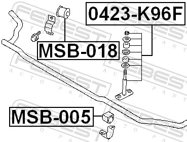 Опора, стабилизатор - MSB-018 FEBEST