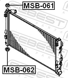Подвеска, радиатор - MSB-062 FEBEST