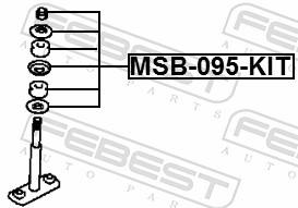 Repair Kit, stabilizer coupling rod - MSB-095-KIT FEBEST