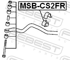 Supporto, Stabilizzatore - MSB-CS2FR FEBEST