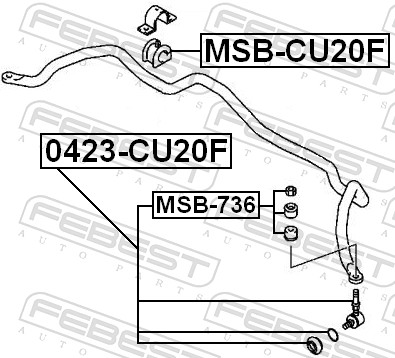 Опора, стабилизатор - MSB-CU20F FEBEST