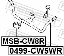 Stabiliser Mounting - MSB-CW8R FEBEST