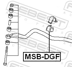 Опора, стабилизатор - MSB-DGF FEBEST