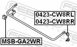 Stabiliser Mounting - MSB-GA2WR FEBEST