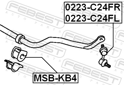 Опора, стабилизатор - MSB-KB4 FEBEST