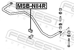 Stabiliser Mounting - MSB-N84R FEBEST