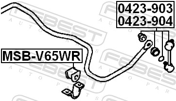 Stabiliser Mounting - MSB-V65WR FEBEST