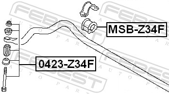 Stabiliser Mounting - MSB-Z34F FEBEST