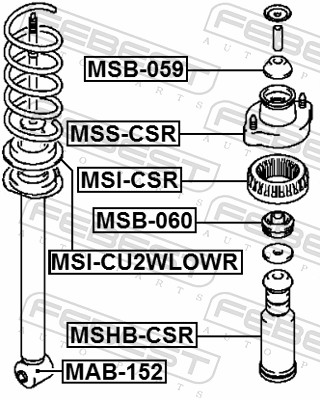 Protective Cap/Bellow, shock absorber - MSHB-CSR FEBEST