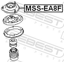Опора стойки амортизатора - MSS-EA8F FEBEST
