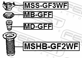 Опора стойки амортизатора - MSS-GF3WF FEBEST
