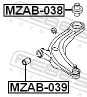 Lagerung, Lenker - MZAB-038 FEBEST