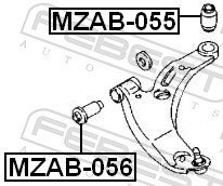Control Arm-/Trailing Arm Bush - MZAB-056 FEBEST