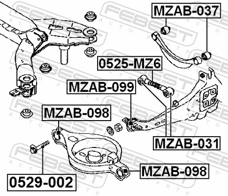 Supporto, Braccio oscillante - MZAB-098 FEBEST