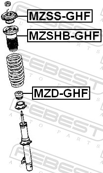Rubber Buffer, suspension - MZD-GHF FEBEST