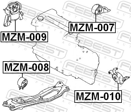 Engine Mounting - MZM-008 FEBEST