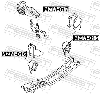Engine Mounting - MZM-015 FEBEST