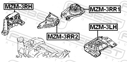 Mounting, automatic transmission - MZM-3RR1 FEBEST