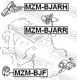 Engine Mounting - MZM-BJF FEBEST