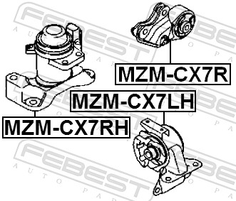 Engine Mounting - MZM-CX7R FEBEST