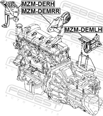 Engine Mounting - MZM-DEMRR FEBEST