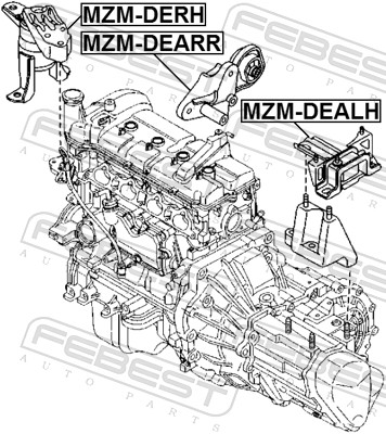 Engine Mounting - MZM-DERH FEBEST