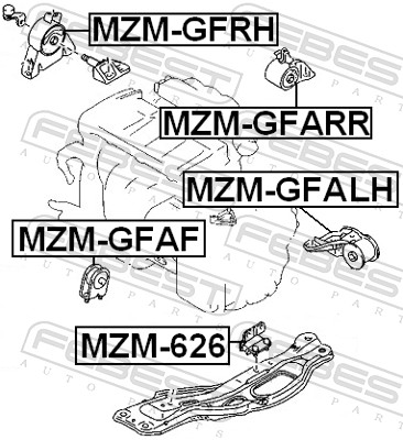 Engine Mounting - MZM-GFRH FEBEST
